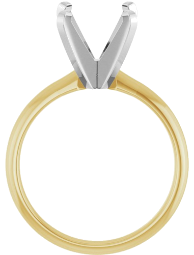 Sužadėtuvių Žiedas „Solitaire“ 14k yellow/white gold Round 9.5mm (2)