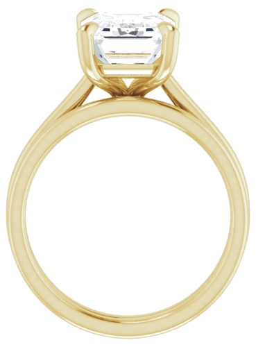 14K Yellow  10x8 mm Emerald Solitaire Engagement Ring Mounting (7)