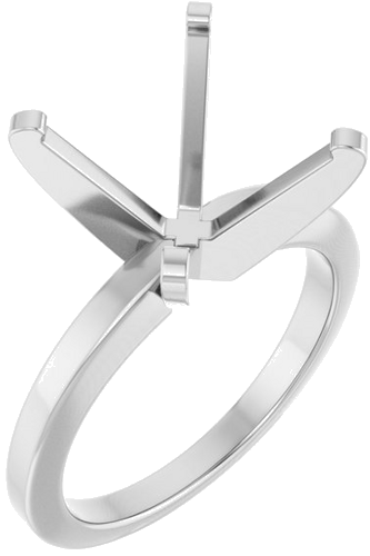 Sužadėtuvių Žiedas 14k white gold Round 13mm (1)
