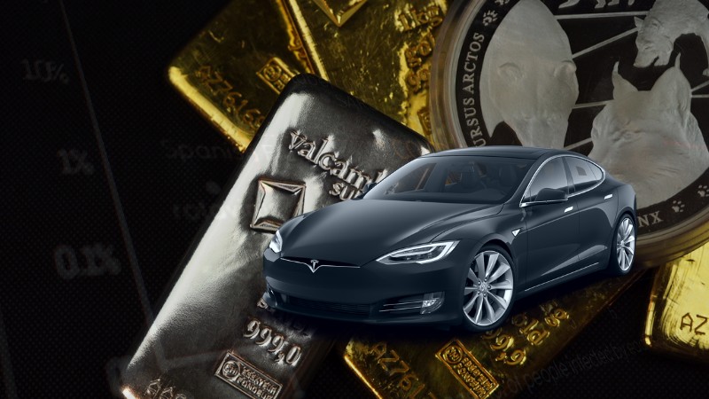 automobilio maketas su sidabro luitais ir aukso luitais fone