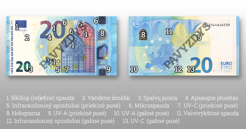 euro skiriamieji bruožai 
