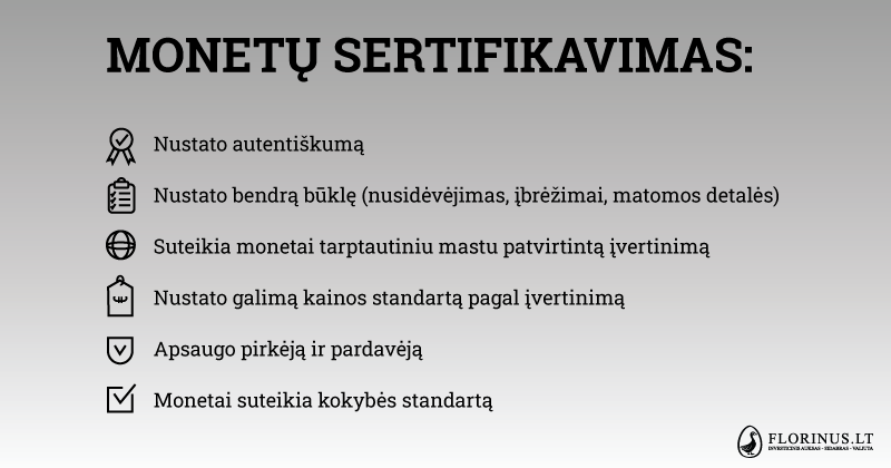 monetų sertifikavimas