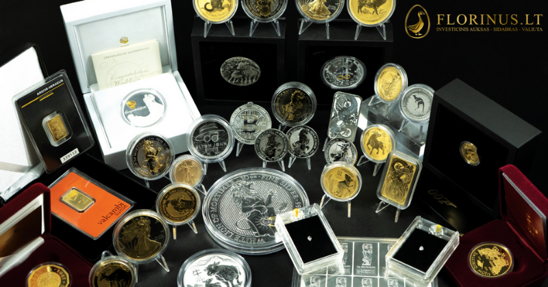 Florinus parduodami luitai ir monetos