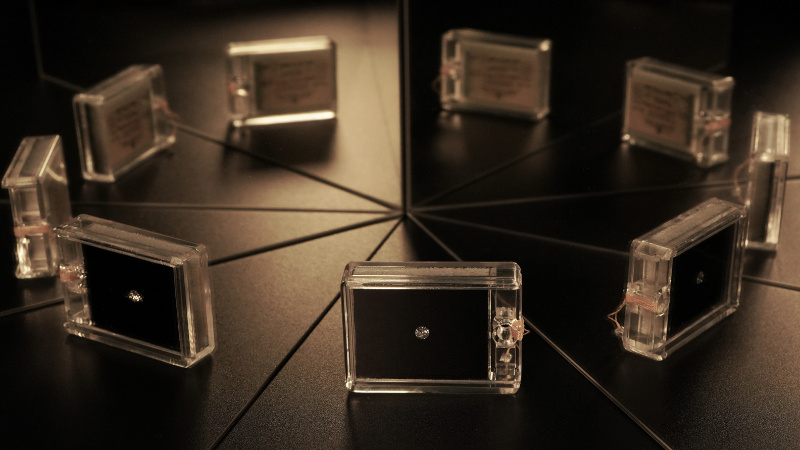 a circle of diamonds in packages