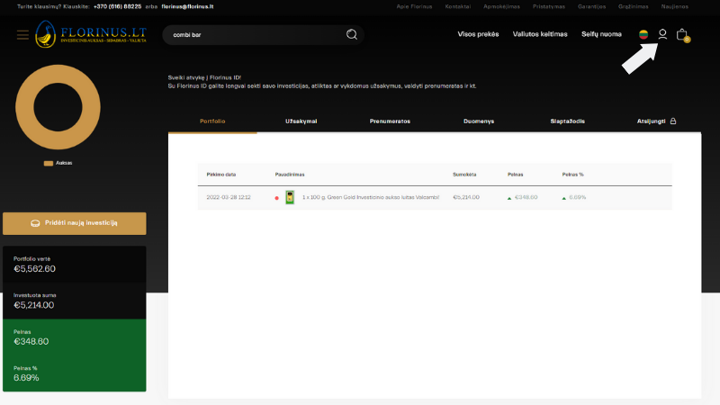 investavimas į tauriuosius metalus su Florinus ID