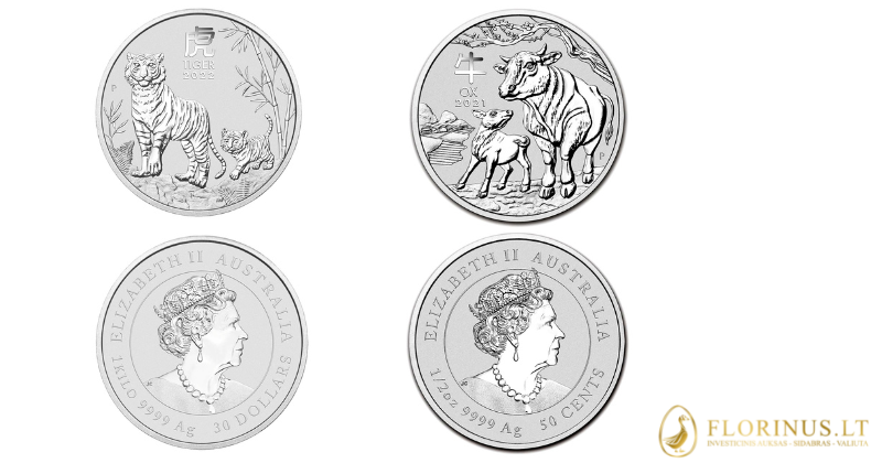 Lunar serijos sidabrinės monetos